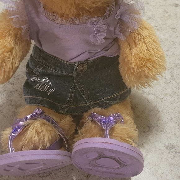 Build a Bear, light tan Bear with clothing & Shoes - Picture 2 of 7